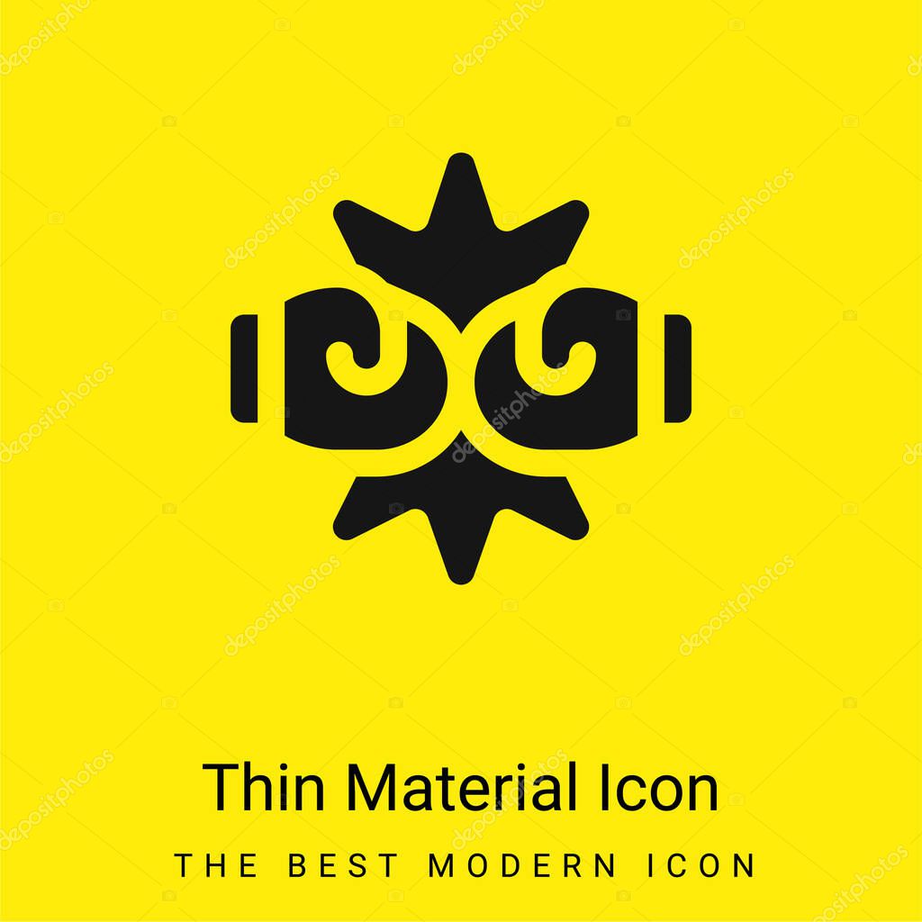 Boxing minimal bright yellow material icon