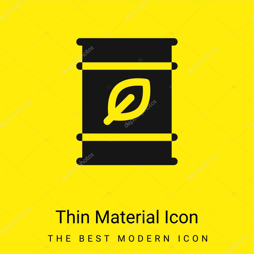 Biofuel minimal bright yellow material icon