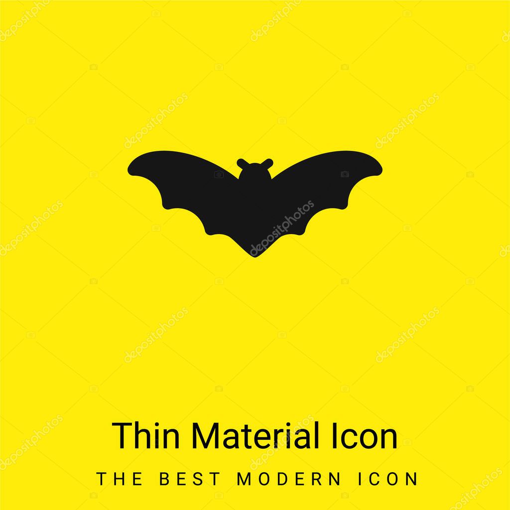 Bat minimal bright yellow material icon