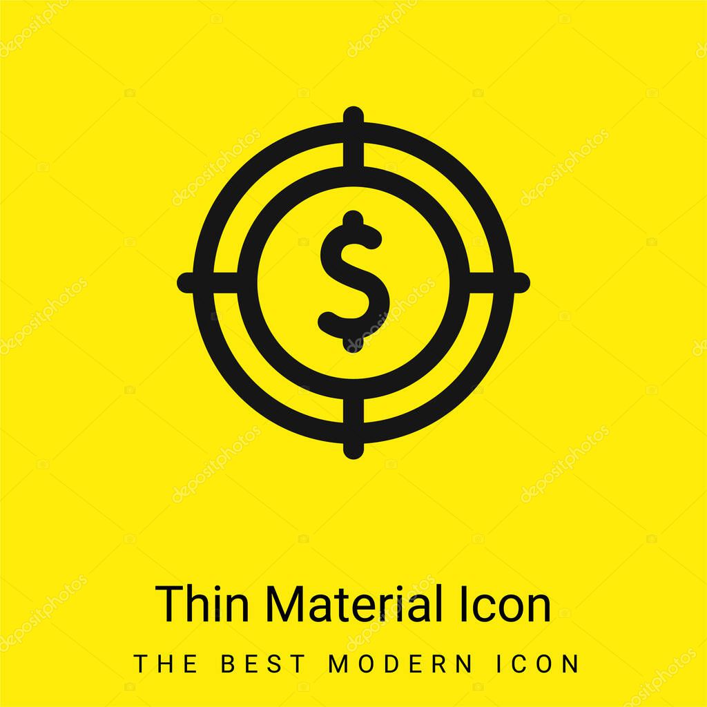 Aim minimal bright yellow material icon