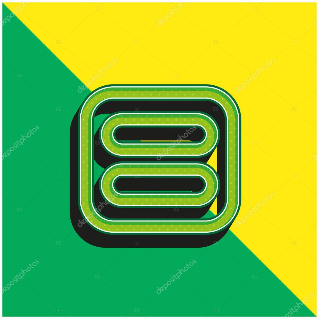 Activated Green and yellow modern 3d vector icon logo