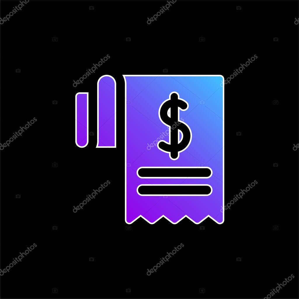 Bill blue gradient vector icon