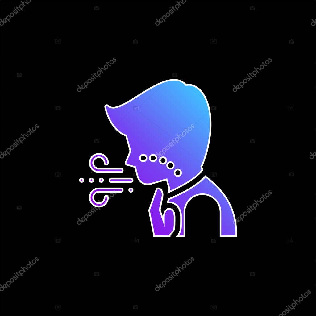 Breathing blue gradient vector icon