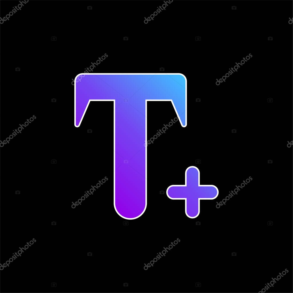 Add Text blue gradient vector icon