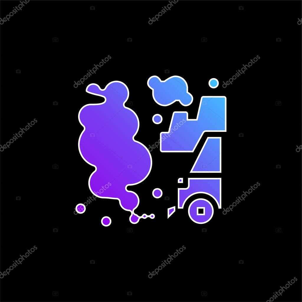 Air Pollution blue gradient vector icon