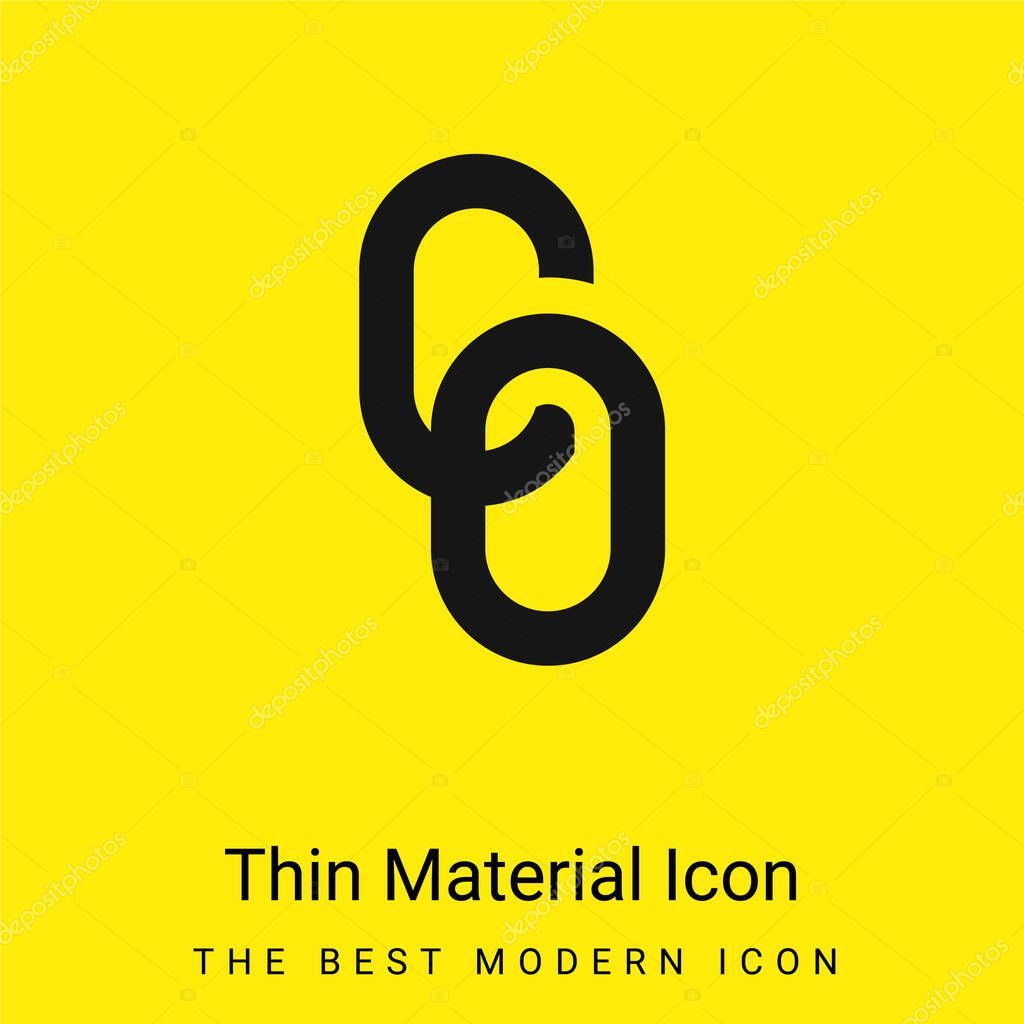 Big Chain minimal bright yellow material icon