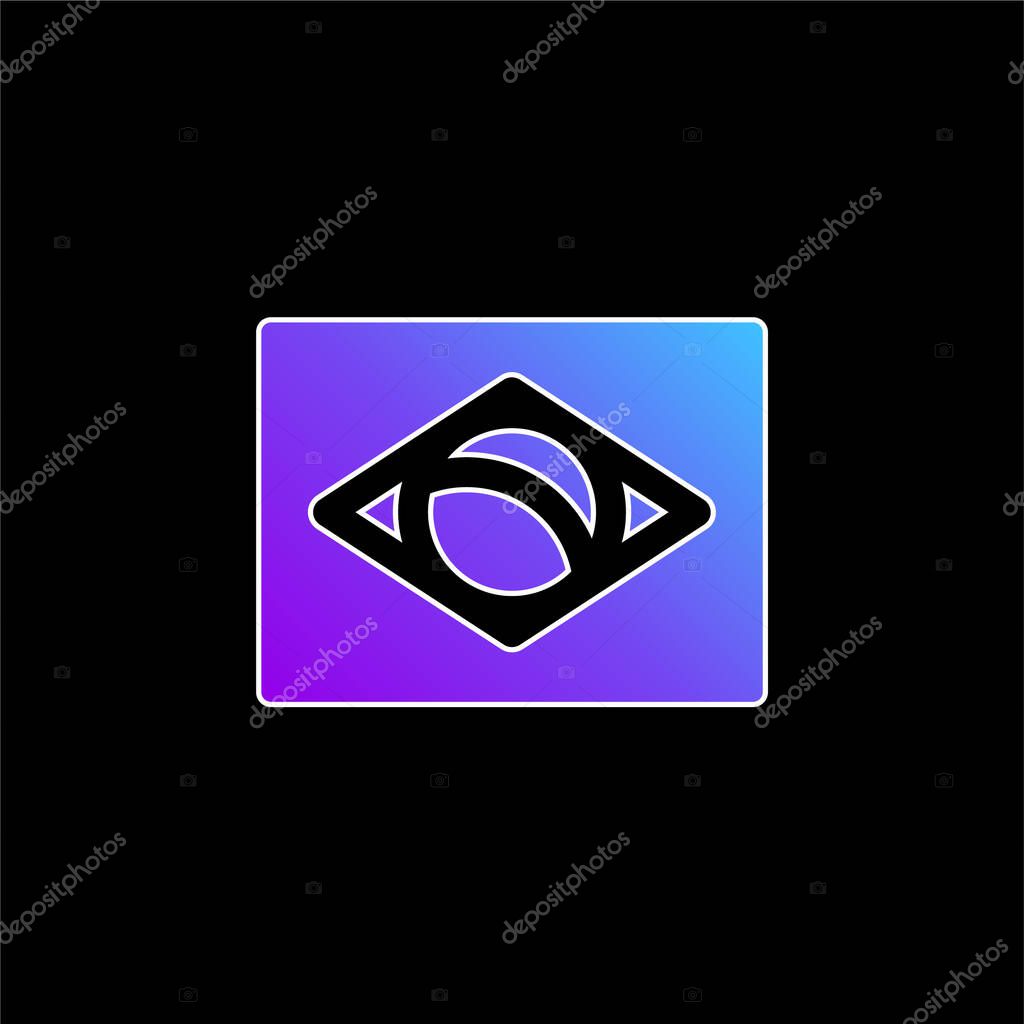 Brazil blue gradient vector icon