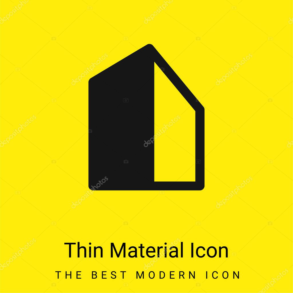 Big Building minimal bright yellow material icon