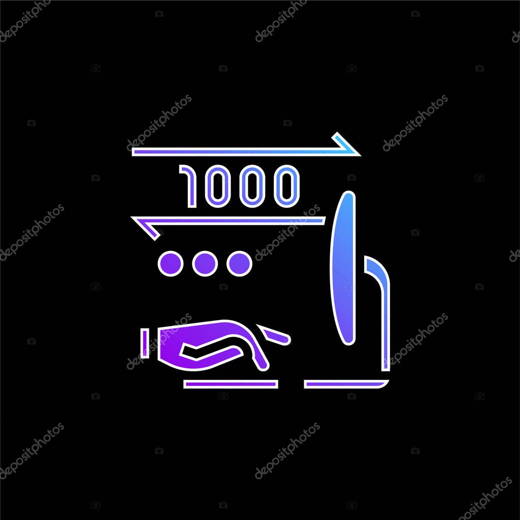 Binary blue gradient vector icon