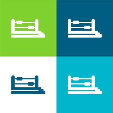 Boks Halkası Düz 4 renk en az simge kümesi