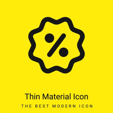 Rozet en az parlak sarı madde simgesi