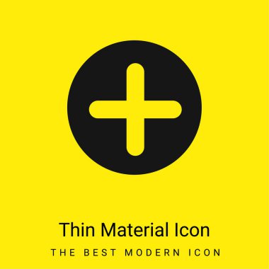 Siyah Çember en az sarı malzeme simgesinde Artı Sembolle Düğme Ekle