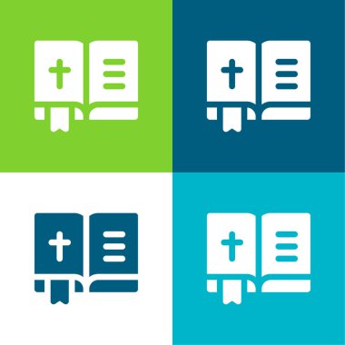 Bible Düz 4 renk en küçük simge kümesi