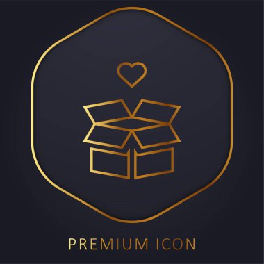 Altın çizgi prim logosu veya simgesi