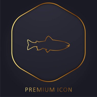 Amago Balık Şekli Altın Hat logosu veya simgesi