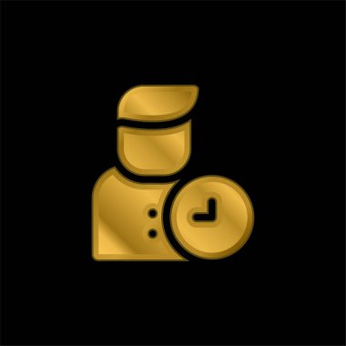 Atanan altın kaplama metalik simge veya logo vektörü