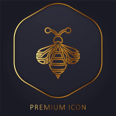 Arı altın çizgisi prim logosu veya simgesi