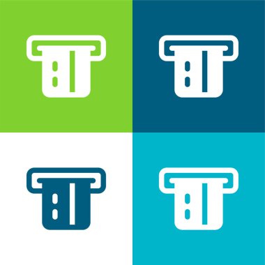 ATM Düz Renk en az simge seti