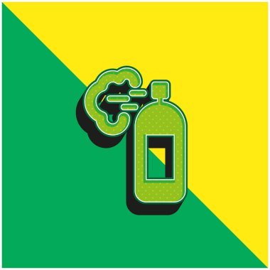 Air Freshener Green and yellow modern 3d vector icon logo clipart