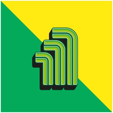 Allen Green and yellow modern 3d vector icon logo clipart
