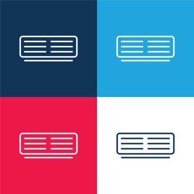 Klima Ana Hattı: Mavi ve kırmızı dört renk simgesi