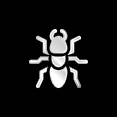 Karınca gümüşü kaplı metalik simge