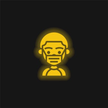 Sarı parlak neon simgesi