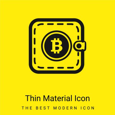 Bitcoin Cep ya da Cüzdan Asgari Parlak Madde Simgesi