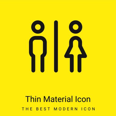 Bathrooms minimal bright yellow material icon clipart