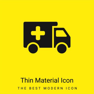 Ambulans en düşük düzeyde parlak sarı malzeme simgesi