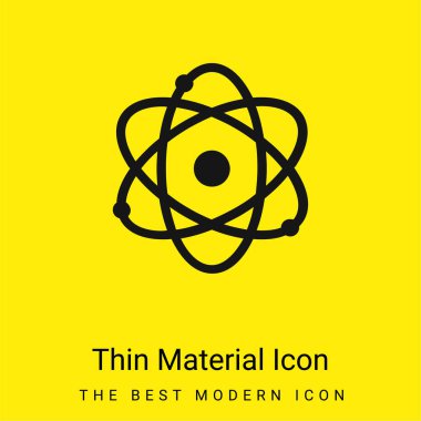 Atom Bilimi Sembolü Minimum Parlak Sarı Madde simgesi