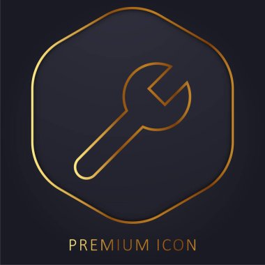 Altın çizgi premium logosunu veya simgesini ayarla