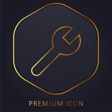 Altın çizgi premium logosunu veya simgesini ayarla