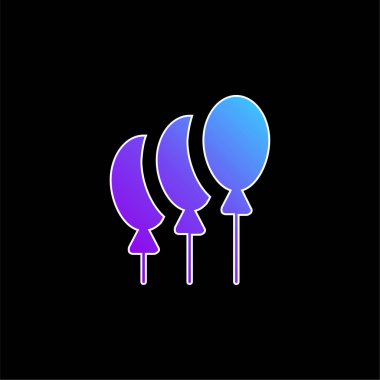 Balonlar mavi gradyan vektör simgesi