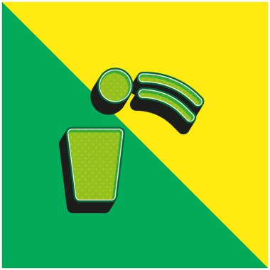 Bira Pong Green ve sarı 3D vektör simgesi