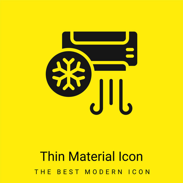 Air Conditioner minimal bright yellow material icon