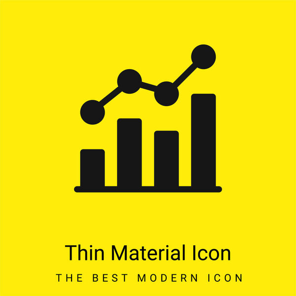 Аналитика минимальный ярко-желтый значок материала