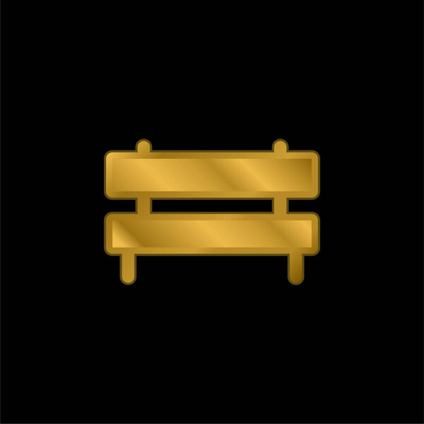 Позолоченная скамейка или вектор логотипа