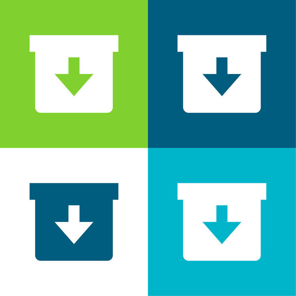 Четырехцветный минимальный набор иконок