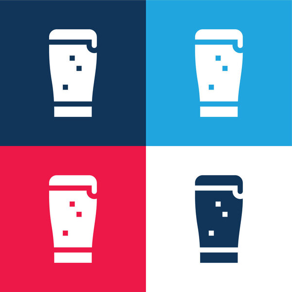 Черное пиво синий и красный четыре цвета минимальный набор значков