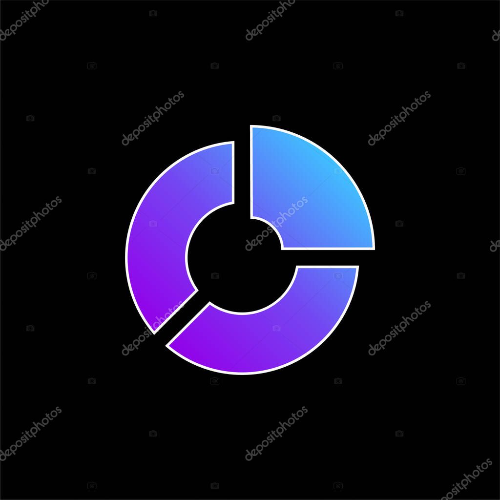 Analytics blue gradient vector icon