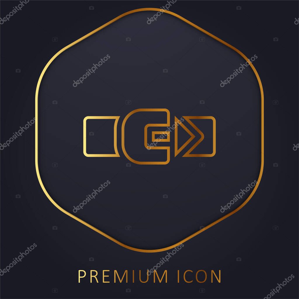 Belt golden line premium logo or icon