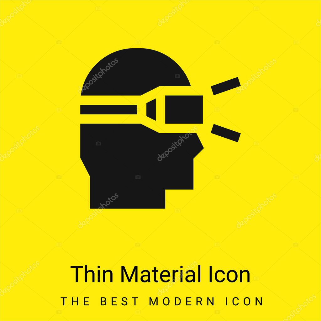 Augmented Reality minimal bright yellow material icon