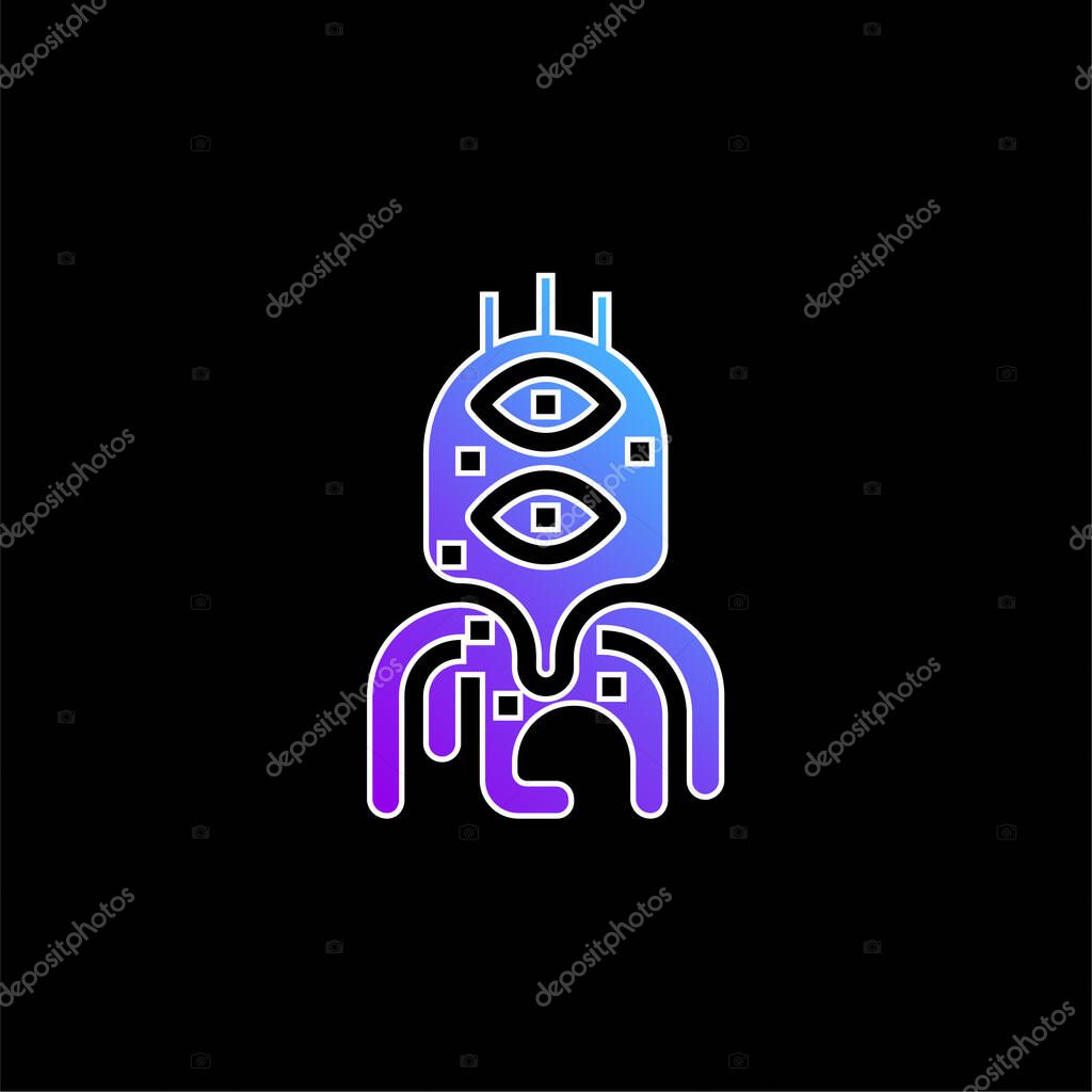 Alien blue gradient vector icon
