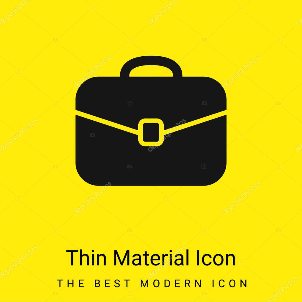Black Rounded Suitcase Tool minimal bright yellow material icon