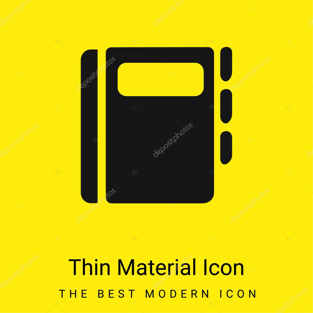 Agenda Book minimal bright yellow material icon