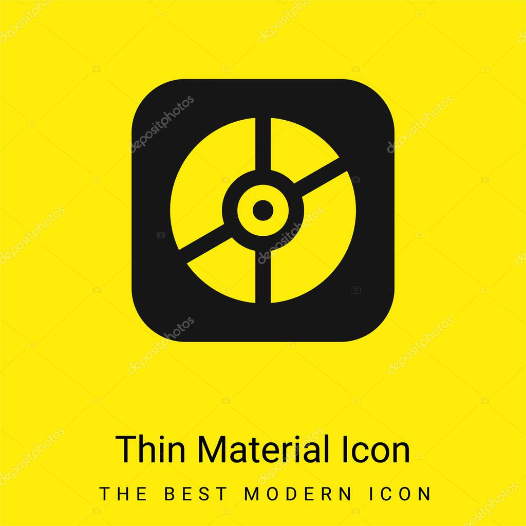 Apple minimal bright yellow material icon