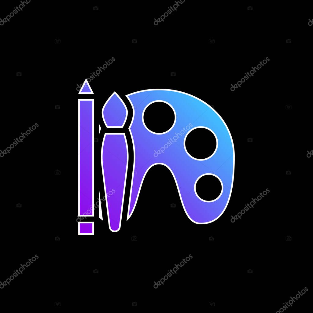 Art blue gradient vector icon
