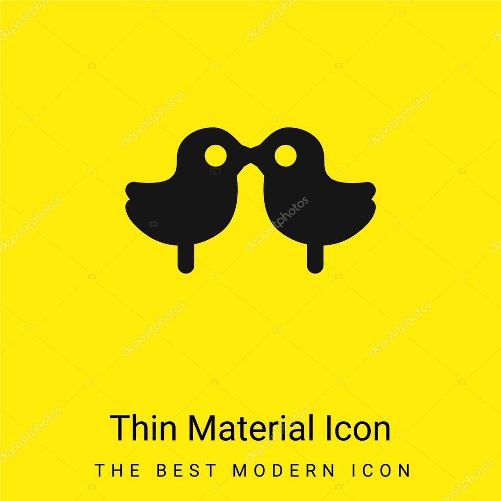 Birds minimal bright yellow material icon
