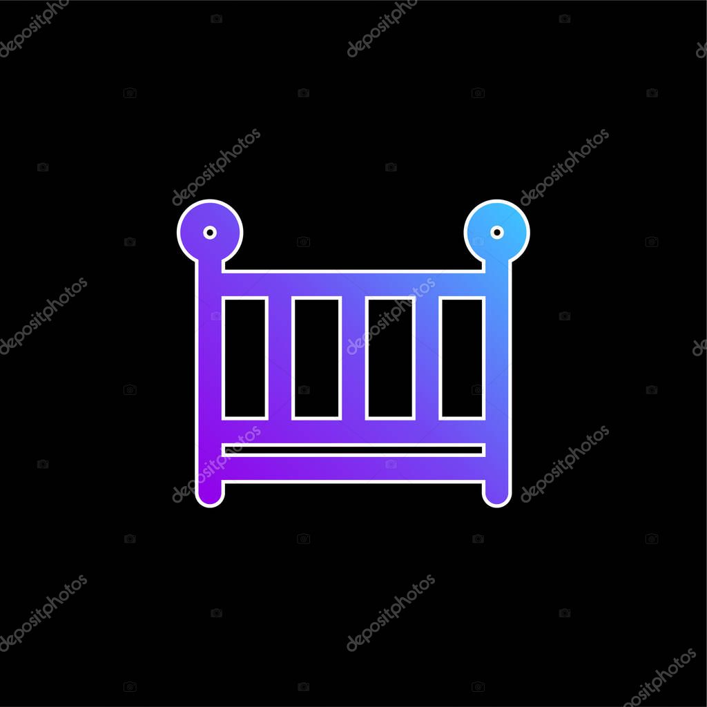 Baby Crib blue gradient vector icon